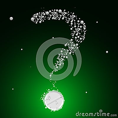 Bubbling question mark Vector Illustration