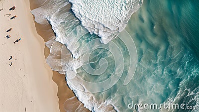 Bubbling Seashore Abstract Background with Seashore Blowing into Bubbles, Generative AI. Stock Photo