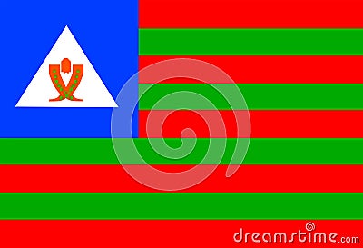 Bubi tribal flag Vector Illustration