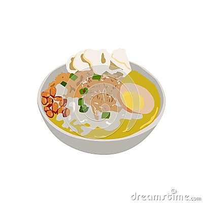 Bubur ayam indonesian food design vector Vector Illustration