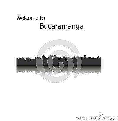 Bucaramanga, Colombia city silhouette Vector Illustration