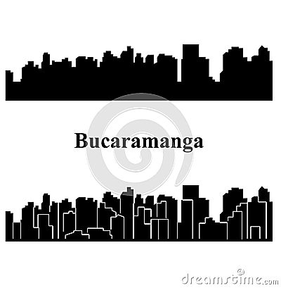 Bucaramanga, Colombia city silhouette Vector Illustration