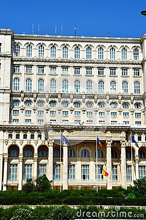 Bucarest, Romania - july 2 2023 : Parliament Palace Editorial Stock Photo