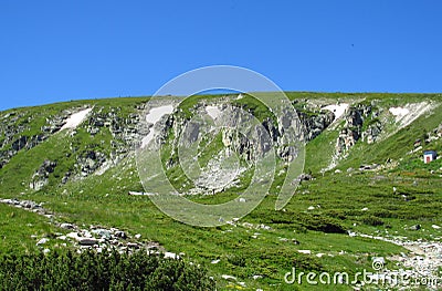 Bucegi Mountains in centralÂ Romania with unusual rock formations SphinxÂ andÂ Babele Stock Photo