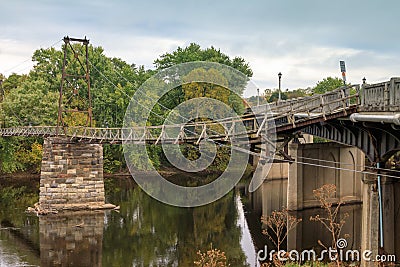 Buchanan Virginia Swinging Bridge Stock Photo