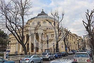 Bucharest Athenaeum Editorial Stock Photo