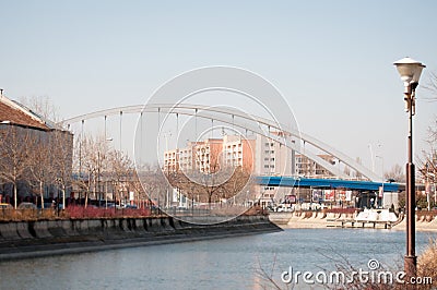 Bucharest Basarab bridge Editorial Stock Photo