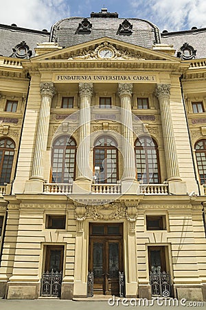 Bucharest Central University Library Editorial Stock Photo