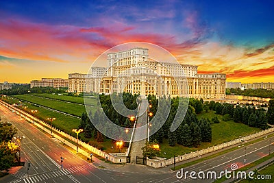 Bucharest City in Romania Stock Photo