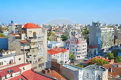 Bucharest cityscape, Romania Editorial Stock Photo