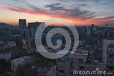 Bucharest cityscape Stock Photo