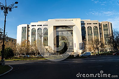 Bucharest Court, Unirii Avenue, Bucharest City, Romania - 01 December 2021 Editorial Stock Photo