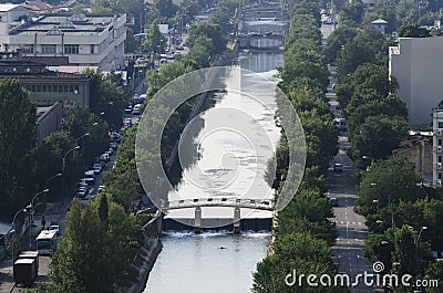 Bucharest - Dimbovita River Editorial Stock Photo