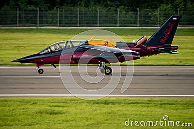 Bucharest international air show BIAS, alpha jet flying bulls Editorial Stock Photo