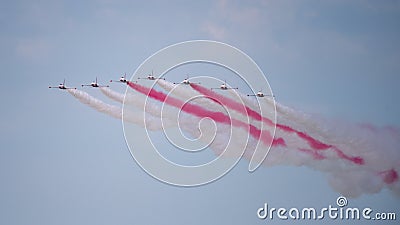 Bucharest international air show BIAS, Turkish Stars air force team demonstration Editorial Stock Photo