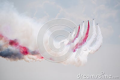 Bucharest international air show BIAS, Turkish Stars air force team demonstration Stock Photo