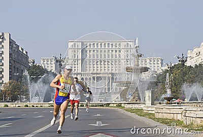 Bucharest international marathon Editorial Stock Photo