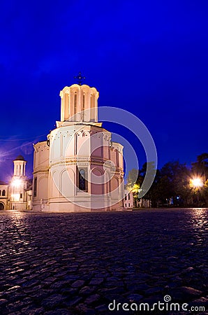 Bucharest by night - Patriarchal Cathedral Stock Photo