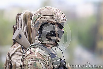 Romanian special forces soldiers take part at a military ceremony Editorial Stock Photo