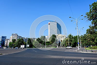 Bucharest, Romania, 21 August 2021 - The building of the Antipa Natural history museum Muzeul de Istorie Naturala Antipa, in Editorial Stock Photo