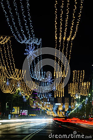 Bucharest, Romania December 25: Magheru Bvd on December 25, 20 Editorial Stock Photo