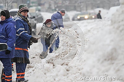 Cold winter day Editorial Stock Photo