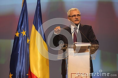 Liviu Dragnea at Social Democrat Party PSD Extraordinary National Congress Editorial Stock Photo