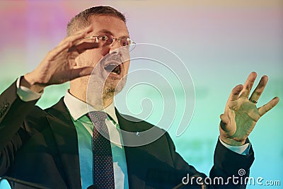 Force of the Right Party Conference, Bucharest, Romania Editorial Stock Photo