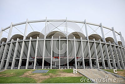 Overview of the building of National Arena Stadium Arena Nationala Editorial Stock Photo