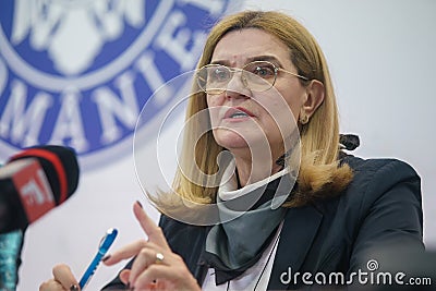 Heads of Romanian sport, press conference Editorial Stock Photo