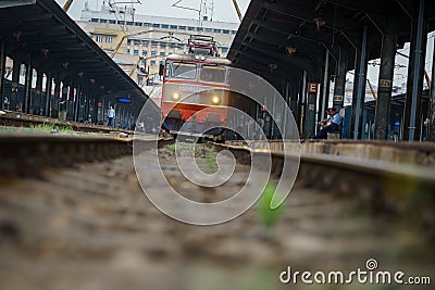 Warning Strike, Romanian Railway, Bucharest, Romania Editorial Stock Photo