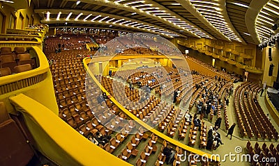 Bucharest Sala Palatului concert hall interior Stock Photo