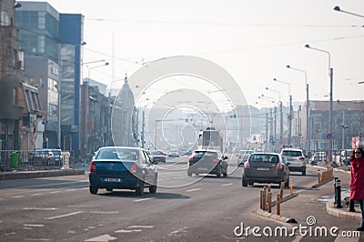 Bucharest streets Editorial Stock Photo