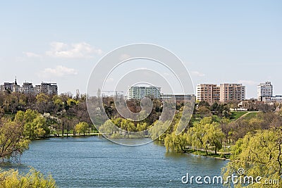 Bucharest View From Tineretului Park Stock Photo