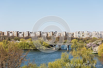 Bucharest View From Tineretului Park Stock Photo