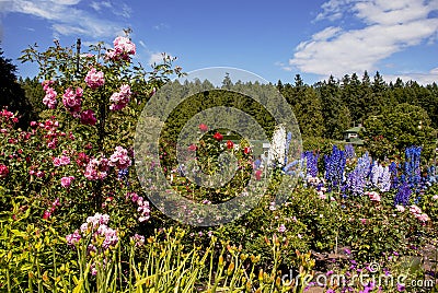 Buchart Gardens on Vancouver Island Stock Photo