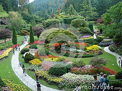 Buchart Gardens Victoria BC Editorial Stock Photo