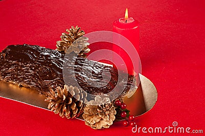 Buche de Noel Stock Photo