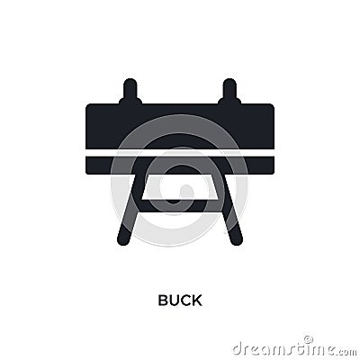 buck isolated icon. simple element illustration from gym equipment concept icons. buck editable logo sign symbol design on white Vector Illustration