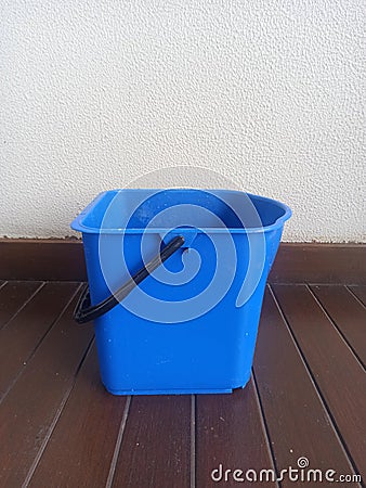 Bucket blue collor Stock Photo