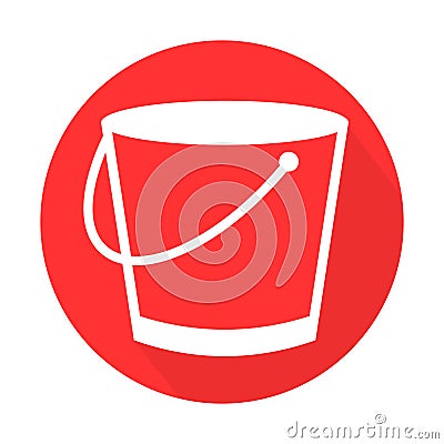 Bucket glyph Background color isolated vector icon which can easily modify or edit Vector Illustration