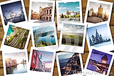 Bucket list destinations Stock Photo