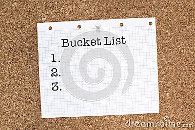 Bucket List Stock Photo