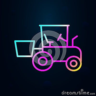 Bucket loader nolan icon. Simple thin line, outline vector of consruction machinery icons for ui and ux, website or mobile Stock Photo