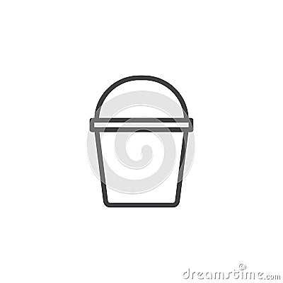 Bucket outline icon Vector Illustration