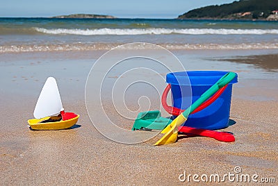 Bucket and spade Stock Photo