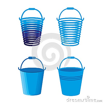 Buckets Vector Illustration