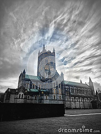 Buckfast Abbey forms part of an active Benedictine monastery at Buckfast, near Buckfastleigh, Devon, Editorial Stock Photo