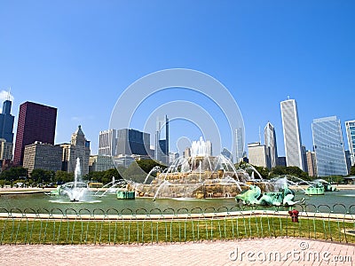 Buckingham Fountain, Chicago Stock Photo