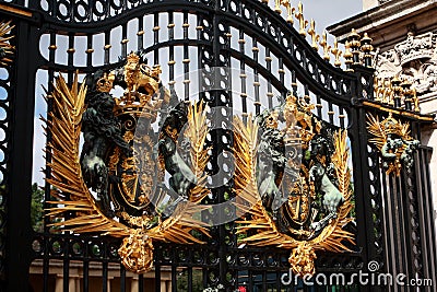 Buckingham palace gate, London Stock Photo